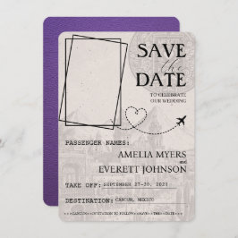 Paars Cancun Paspoort Save The Date