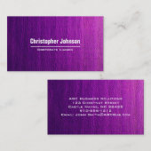 Paars Canvas Modern Professional Visitekaartje (Voorkant / Achterkant)