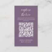 Paars | Capture The Love QR-code Informatiekaartje (Voorkant)
