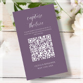 Paars | Capture The Love QR-code Informatiekaartje