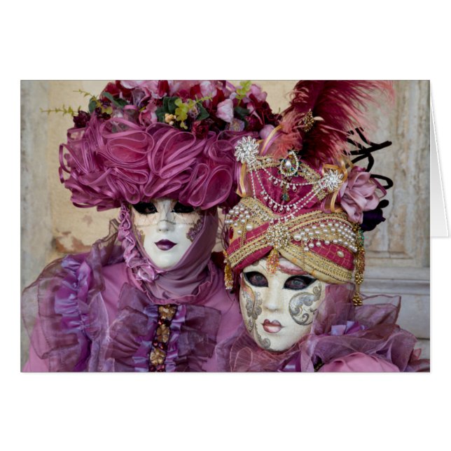 Paars Carnaval kostuum, Venetië (Voorkant Horizontaal)