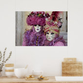 Paars Carnaval kostuum, Venetië Poster (Keuken)