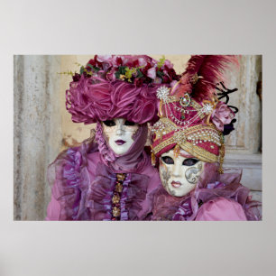 Paars Carnaval kostuum, Venetië Poster