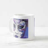 Paars carnavalmasker door PSOVART Koffiemok (Voorkant links)