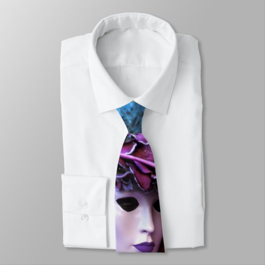 Paars carnavalskostuum stropdas (Gebonden)