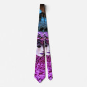 Paars carnavalskostuum stropdas (Voorkant)