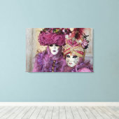 Paars carnavalskostuum, Venetië Canvas Afdruk (Insitu (Houten vloer))