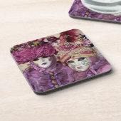 Paars carnavalskostuum, Venetië Drankjes Onderzetter (Linkerzijde)