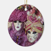 Paars carnavalskostuum, Venetië Keramisch Ornament (Links)