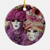 Paars carnavalskostuum, Venetië Keramisch Ornament (Achterkant)
