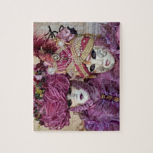 Paars carnavalskostuum, Venetië Legpuzzel (Verticaal)