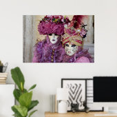 Paars carnavalskostuum, Venetië Poster (Thuiskantoor)