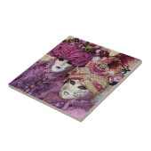 Paars carnavalskostuum, Venetië Tegeltje (Zijkant)