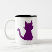 Paars Cat Silhouette Koffiemok (Links)