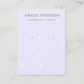 Paars Celestial Boho Stars verouderingsscherm Visitekaartje (Voorkant)