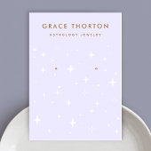 Paars Celestial Boho Stars verouderingsscherm Visitekaartje