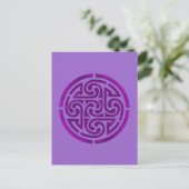 Paars Celtic Knot Design Briefkaart (Staand voorkant)