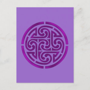 Paars Celtic Knot Design Briefkaart