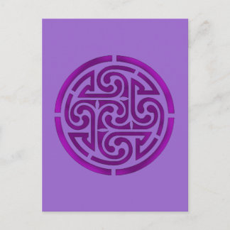 Paars Celtic Knot Design Briefkaart