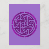 Paars Celtic Knot Design Briefkaart (Voorkant)