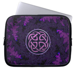Paars Celtic Knot Fractal Design Laptop Sleeve