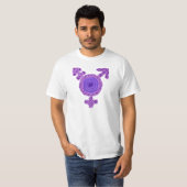 Paars Celtic Knotwork Transgender Symbol T-shirt (Voorkant volledig)
