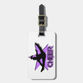 Paars Cheer bagagelabel (Voorkant verticaal)