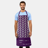 paars CHEF Mond Cloth Tribal Africa Patroon Schort (Gedragen)