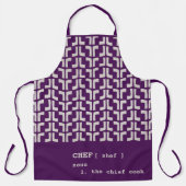 paars CHEF Mond Cloth Tribal Africa Patroon Schort (Voorkant)