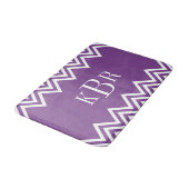 Paars Chevron - aangepast monogram Badmat (Gekanteld)