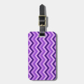 Paars Chevron Bagagelabel (Voorkant verticaal)