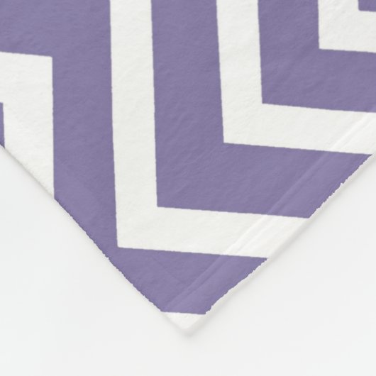 Paars Chevron Personaliseerd Fleece Deken (Hoek)