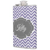 Paars Chevron Personaliseerd Heupfles (Links)
