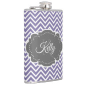 Paars Chevron Personaliseerd Heupfles (Rechts)