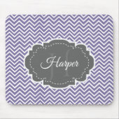 Paars Chevron Personaliseerd Muismat (Voorkant)