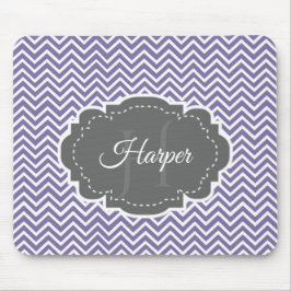 Paars Chevron Personaliseerd Muismat