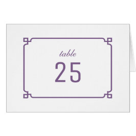 Paars Chic-tabelnummer deco