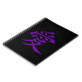 Paars Chinees Liefdessymbool Notitieboek (Linkerzijde)