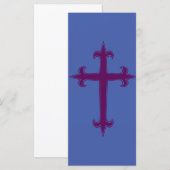 Paars Christelijk kruis (Voorkant / Achterkant)