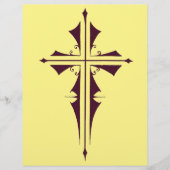 Paars Christelijk kruis Flyer (Voorkant)