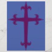 Paars Christelijk kruis Flyer (Voorkant)
