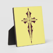 Paars Christelijk kruis Fotoplaat (Voorkant)