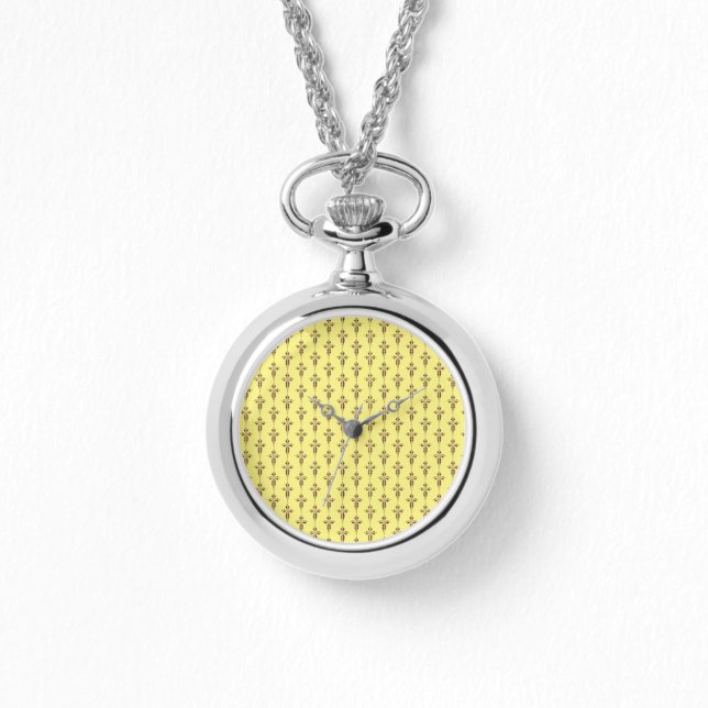 Paars Christelijk kruis Horloge (Voorkant)