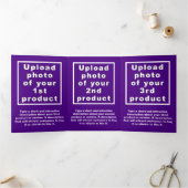 Paars | Christmas | Business Trifold Kaart (Binnen)