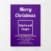Paars | Christmas | Business Trifold Kaart (Cover)