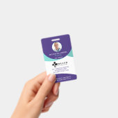 Paars cirkelontwerp  | Medische foto-id & Logo Badge (Handheld)