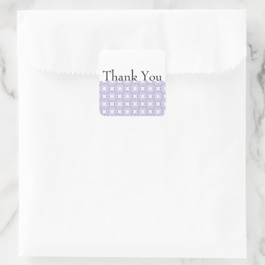 Paars cirkelpatroon Dank u Sticker (Tas)