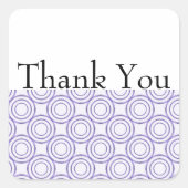 Paars  cirkelpatroon Dank u Sticker (Voorkant)