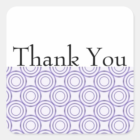 Paars cirkelpatroon Dank u Sticker (Voorkant)