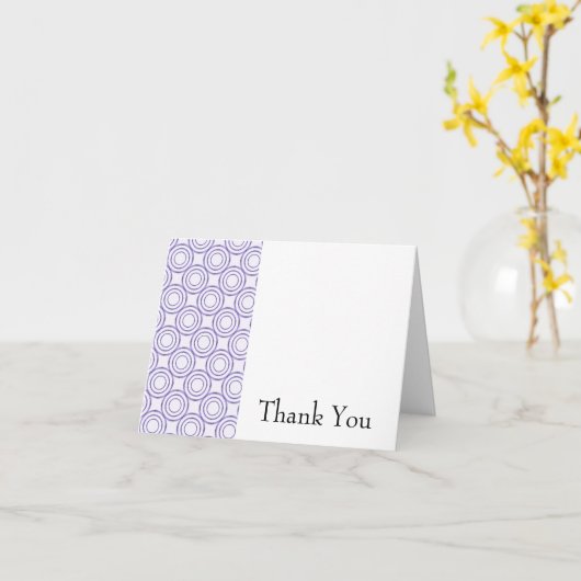 Paars cirkelpatroon Hartelijk dank Kaart (Gele Bloem)